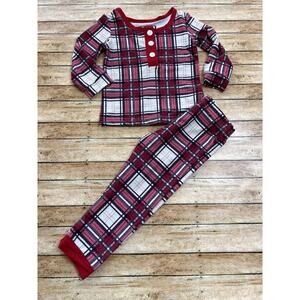 Sweethoney Red Plaid Christmas Pajamas 18m